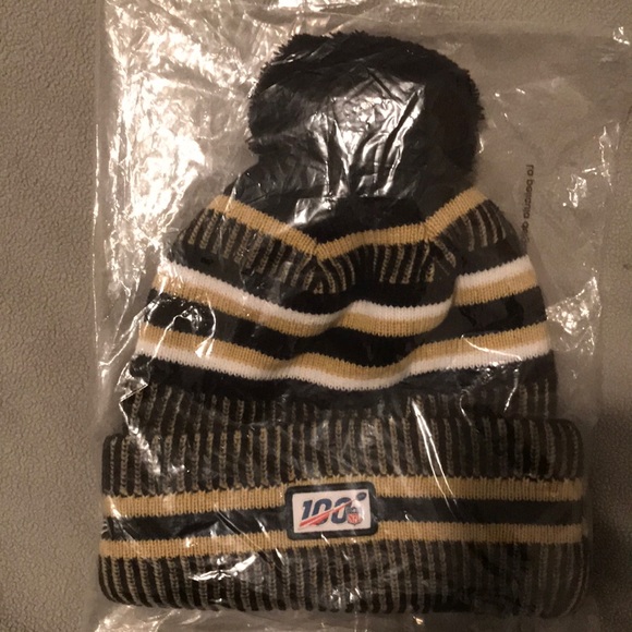 New Era New Orleans Saints Pom Sport Knit Hat - Picture 6 of 7